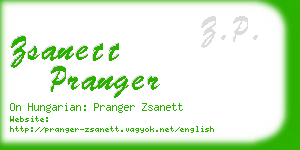 zsanett pranger business card